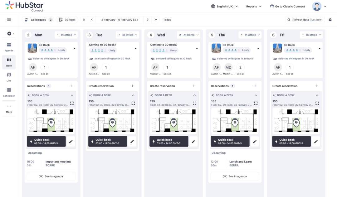 Quick Book Week View