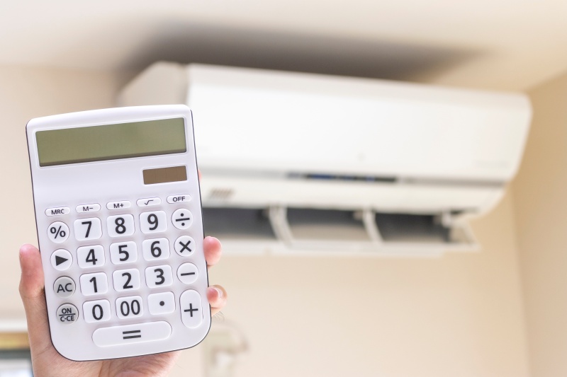 calculator for measuring space utilization in an airconditioned room