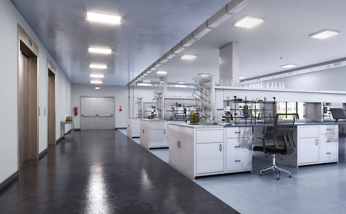 Interior,of,laboratory,workplace.,3d,illustration