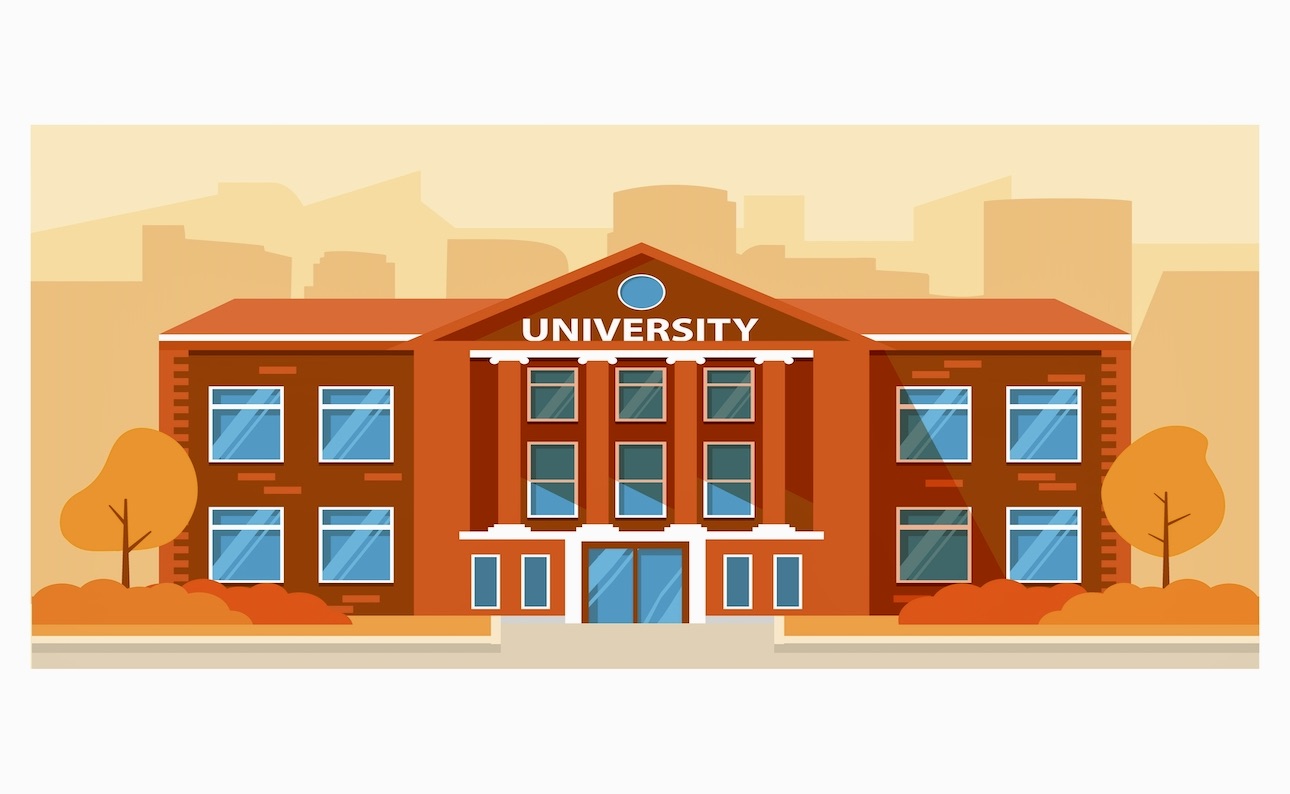 University,campus,building.higher,education,institutions.academy,education,center,university,high,school.vector